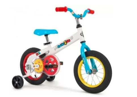 Huffy Grow 2 Go, Kids’ Bicycle, Blue and Red, 12-inch
